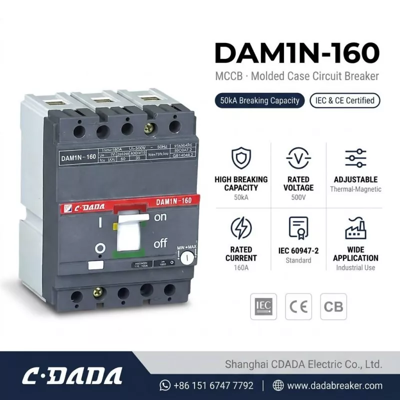 CDADA waxay soo saartaa awooda sare ee DAM1N-160 160A MCCB